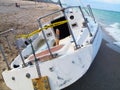 Sailboat Abandoned Beach Side