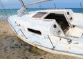 Sailboat Abandoned Beach Side