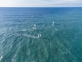 Sailboat at aerial, Olympic Park, Fisht stadium, Russia Sochi