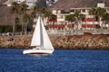 Sailboat along the coast