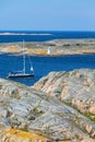 Sailboat in archipelago Royalty Free Stock Photo