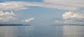 Sailboat between Bainbridge island and Shoreline