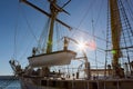 A sailboat with boat Royalty Free Stock Photo