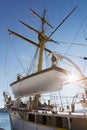 A sailboat with boat Royalty Free Stock Photo