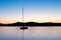 sailboat in the calm waters of the bay