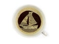 Sailboat in the coffee cup