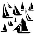 Sailboat Collection Royalty Free Stock Photo