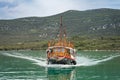 Sailboat comes near to Mali Ston