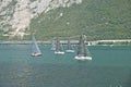 Sailboat on the Como lake.