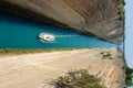 Sailboat in the Corinth Canal