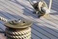 Sailboat deck Royalty Free Stock Photo