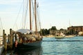 Sailboat Dock In Harbor Royalty Free Stock Photo