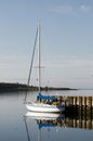 Sailboat at Dock Royalty Free Stock Photo