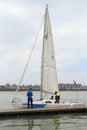 Sailboat docked at the marina Royalty Free Stock Photo