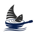 Sailboat fish restaurant logo Icon Illustration Brand Identity