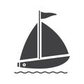 Sailboat glyph icon