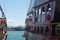 Sailboat in the harbour of Alanya