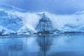 Sailboat Icebergs Glacier Snow Mountains Paradise Bay Skintorp Cove Antarctica