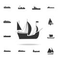 Sailboat icon. Detailed set of water transport icons. Premium graphic design. One of the collection icons for websites, web design Royalty Free Stock Photo