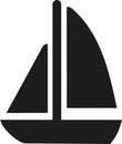 Sailboat icon sea