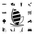 Sailboat icon. Simple glyph, flat vector element of universal icons set for UI and UX, website or mobile application Royalty Free Stock Photo