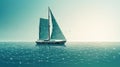 A sailboat icon representing the flexibility and adaptability of big data solutions created with Generative AI Royalty Free Stock Photo