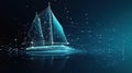 A sailboat icon representing the flexibility and adaptability of big data solutions created with Generative AI Royalty Free Stock Photo