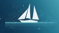 A sailboat icon representing the flexibility and adaptability of big data solutions created with Generative AI Royalty Free Stock Photo