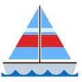 Sailboat icon, vector illustration Royalty Free Stock Photo