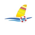 Sailboat icon vector illustration Royalty Free Stock Photo