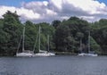 Sailboat in Lake Wen Demille ,scotland Royalty Free Stock Photo