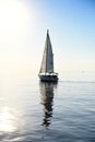 Sailboat in Late afternoon Royalty Free Stock Photo