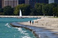 Sailboat Leaving Montrose Harbor