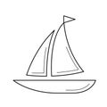 Sailboat line icon.