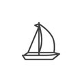 Sailboat line icon