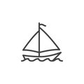 Sailboat line icon