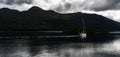 Sailboat on Loch Alsh in the Scottish Highlands Royalty Free Stock Photo