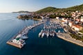 Sailboat marina in Preko town, Ugljan island, Croatia