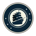 sailboat maritime emblem icon