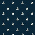 sailboat maritime emblem icon