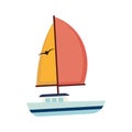 Sailboat maritime emblem icon