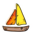 sailboat maritime isolated icon