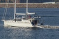 Sailboat Moon Tide heading for Buzzards Bay Royalty Free Stock Photo