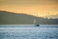 Sailboat And Hills Royalty Free Stock Photo