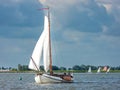 Sailboat near the city of Koudum, Friesland