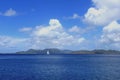 Sailboat near Norman Island in the British Virgin Islands Royalty Free Stock Photo