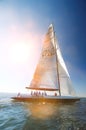 Photo of Sailors sailing on sailboat Royalty Free Stock Photo