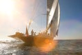 Photo of Sailors sailing on sailboat Royalty Free Stock Photo