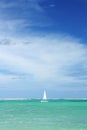 Sailboat, ocean and sky