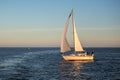 Sailboat in open waters Royalty Free Stock Photo